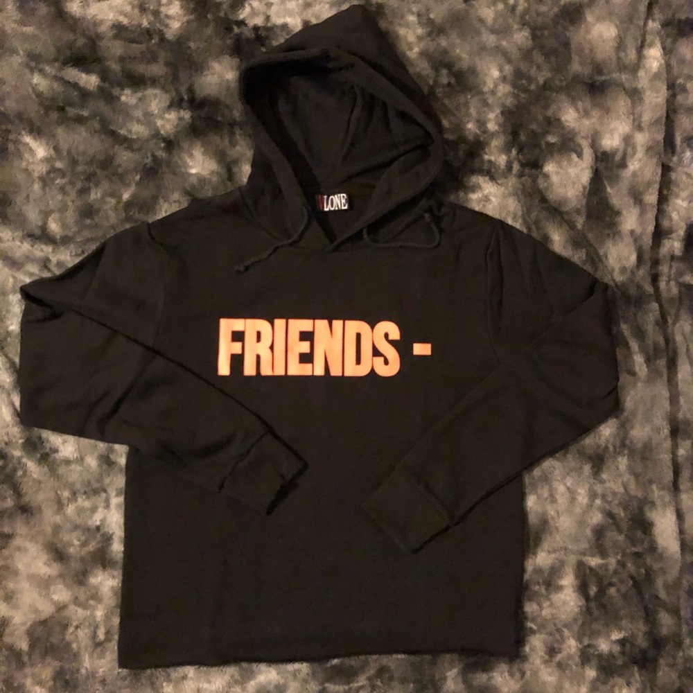 Vlone Black And Orange Hoodie Gem